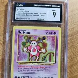 Mr. Mime 013/034 Classic Collection Holo CGC 9 Pokemon TCG Classic - Image 2