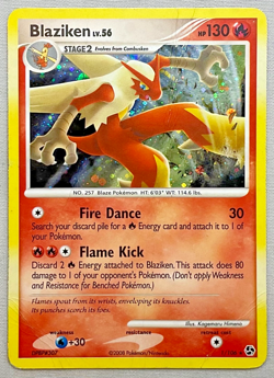 Pokemon Blaziken LV. 56 #1/106 Holo Rare - 2008 Great Encounters - HP (Damaged) - Image 1