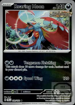 Roaring Moon 109/162 R Temporal Forces Pokemon Reverse Holo NM/M - Image 3