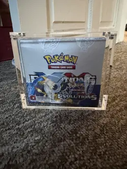 Pokemon XY Evolutions Booster Box NEW In Acrylic Case - Image 1