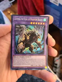 Yugioh Chimera the King of Phantom Beasts MP24-EN095 1st Prismatic Secret Rare - Image 1