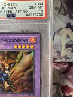 LOB 1st Edition Flame Swordsman PSA 10 GEM MINT - Glossy - Vintage Grail YuGiOh - Image 3