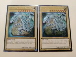 2x Blue-Eyes White Dragon YSKR-EN001 Ultimate Rare Unlimited LP - Image 1