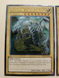 2x Blue-Eyes White Dragon YSKR-EN001 Ultimate Rare Unlimited LP - Image 2
