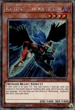 Blackwing - Zephyros The Elite - Platinum Secret Rare RA04-EN145 - NM - YuGiOh - Image 1
