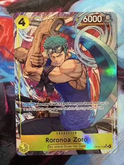 Bandai One Piece CCG Roronoa Zoro OP15-113 SR/AA super clean and minty! - Image 1