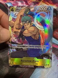 Bandai One Piece CCG Roronoa Zoro OP15-113 SR/AA super clean and minty! - Image 2