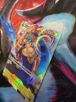 Bandai One Piece CCG Roronoa Zoro OP15-113 SR/AA super clean and minty! - Image 4