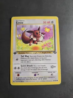 Pokemon TCG Eevee Jungle 51/64 Regular Common 1st Edition Card - Image 1