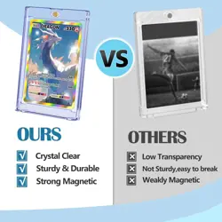 Kitoyz 12 ct Magnetic Card Holder for Trading Cards, 35PT Baseball 12P, Clear - Image 5