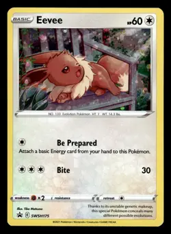 Eevee SWSH175 Holo Rare Black Star Promo Pokemon Card - Image 1