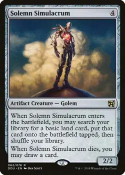 Magic The Gathering MTG SOLEMN SIMULACRUM Duel Decks: Elves vs. Inventors NM - Image 1