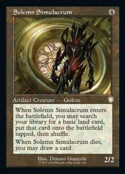 Magic The Gathering MTG SOLEMN SIMULACRUM RETRO FRAME The Brothers' War NM - Image 1