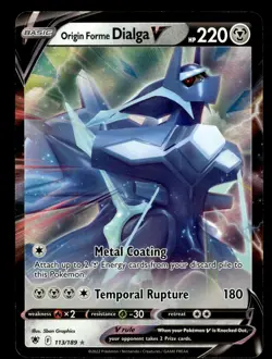 Origin Forme Dialga V 113/189 Ultra Rare Astral Radiance Pokemon Card - Image 1