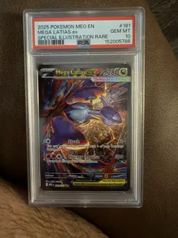 Pokemon Mega Latias ex Special Illustration Rare Holo 181/132 Me01 PSA 10 - Image 1