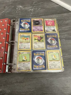 Vintage Pokemon Binder Collection 100s Of Base Set, Jungle, Fossil Pokemon Cards - Image 3
