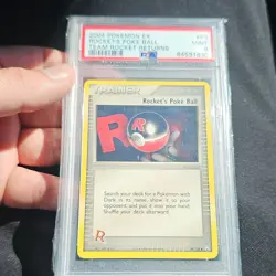 Pokemon Rocket's Poke Ball 89/109 EX Team Rocket Returns PSA 9 Uncommon Trainer - Image 1