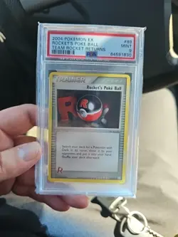 Pokemon Rocket's Poke Ball 89/109 EX Team Rocket Returns PSA 9 Uncommon Trainer - Image 3