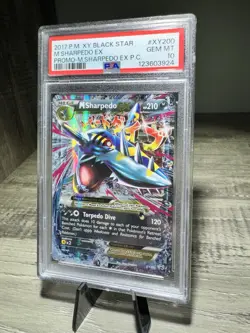 2017 M Sharpedo EX PSA 10 XY Black Star Promo Mega Sharpedo EX Pokemon Gem Mint - Image 2
