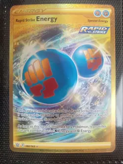 Pokemon TCG Rapid Strike Energy 182/163 Battle Styles Gold Secret Rare - Image 1