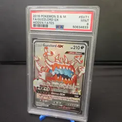 2019 POKEMON SUN & MOON HIDDEN FATES #SV71 FULL ART/GUZZLORD GX PSA 9 - Image 1