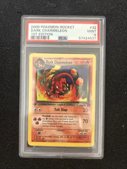 2000 Pokemon 1st Edition Team Rocket Dark Charmeleon PSA 9 MINT 32/82 Non Holo - Image 1