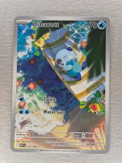 Oshawott 105/086 | White Flare | Illustration Rare Pokemon Card NM - Image 1