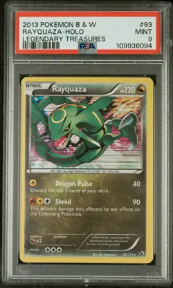 2013 POKEMON B&W LEGEND TREASURES #93 RAYQUAZA-HOLO PSA 9 - Image 1