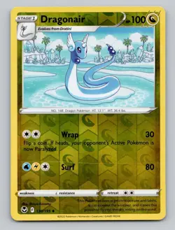 Reverse Holo Dragonair 130/195 Uncommon Silver Tempest Pokemon - Image 1