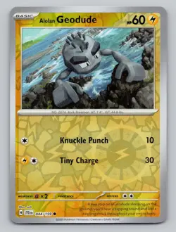 Reverse Holo Alolan Geodude 044/159 Common Journey Together Pokemon - Image 1