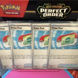 4x Poke Pad 081/088 - Near Mint Perfect Order Pokemon Playset ME03 Non Holo - Image 1