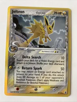 Jolteon Holo Rare | EX Delta Species | #7 | Chase | Vintage | Pokemon TCG | ENG - Image 1