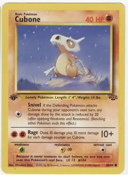 Pokemon TCG Cubone 1st Edition Jungle 50/64 - Image 1