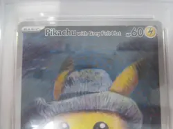 Pokemon Card Pikachu with Grey Felt Hat Van Gogh Promo SVP EN085 PSA10 - Image 3