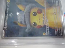 Pokemon Card Pikachu with Grey Felt Hat Van Gogh Promo SVP EN085 PSA10 - Image 5
