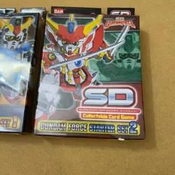 VTG Bandai SD Gundam Force Collectable Card Game Starter Set 1 & 2 sealed NOS - Image 4