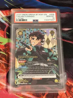 Bandai Demon Slayer Tanjiro Kamado Union Arena BT/KMY #008 2 Star PSA 10 - Image 2