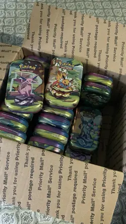 22x Prismatic Evolutions Mini Tins FULL set, Art —NO CARDS Empty - Image 1