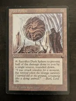 MTG Dark Sphere The Dark 1994 MP Uncommon Artifact Vintage Magic Card M. Tedin - Image 1