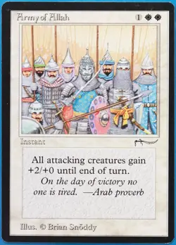 Army of Allah (a Dark) Arabian Nights NM White Common CARD (512300) ABUGames - Image 1