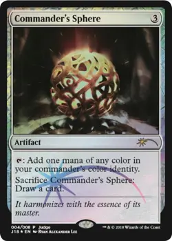 Commander's Sphere - Foil DCI Judge Promo Magic mtg Moderate Play, English Judge - Image 1