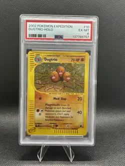 2002 POKEMON EXPEDITION #10 DUGTRIO-HOLO PSA 6 - Image 1