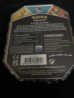 Pokemon TCG Jolteon V Eevee Evolutions Tin Sealed - Image 5
