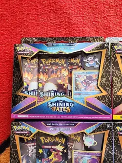 Pokemon TCG Shining Fates Mad Party Pin Collection Box Set of 4 Brand New Sealed - Image 3