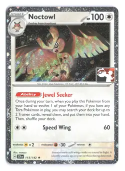4x Pokemon Noctowl 115/142 Cosmo HOLO Prize Pack Series 7 Playset - Image 1