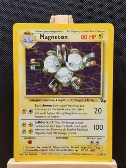 Pokemon 1999 WOTC Fossil Holo Rare Magneton 11/62 - Excellent - Image 1