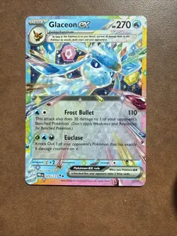 Pokemon TCG Glaceon ex 026/131 Double Rare Sv: Prismatic Evolutions Holo NM - Image 1