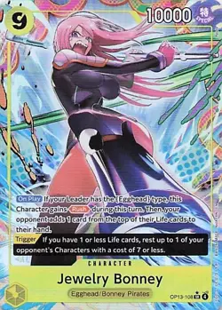 2025 One Piece Carrying On His Will Jewelry Bonney Alt Art #OP13-108 - Image 1
