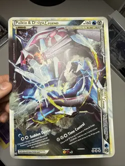 Pokemon Palkia Dialga Legend Jumbo Oversized Card 102/102 LP Rare Holo - Image 1