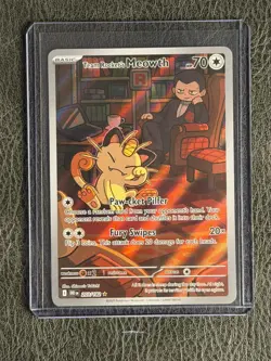 Team Rocket's Meowth 203/182 IR Pokemon TCG SV10: Destined Rivals - Near mint - Image 1